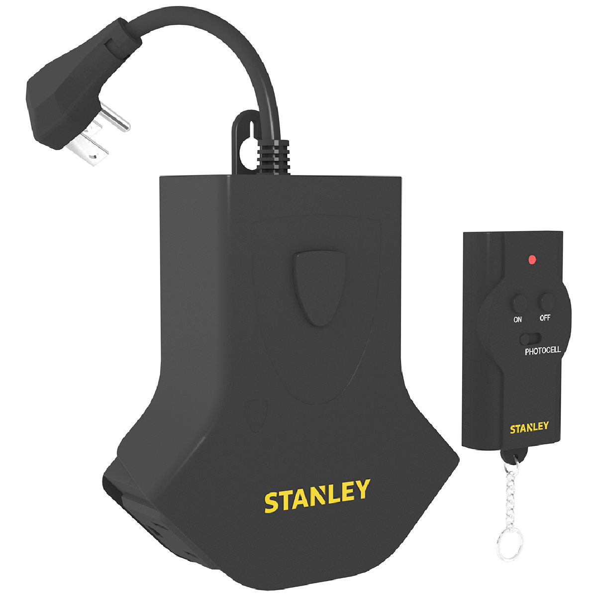 STANLEY Remote Control Power Hub Grounded 3 Outlet Doors NEW IN