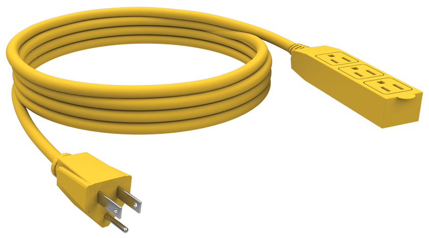 STANLEY 3-Outlet 12 FT. Heavy Duty Extension Cord, Case of 24