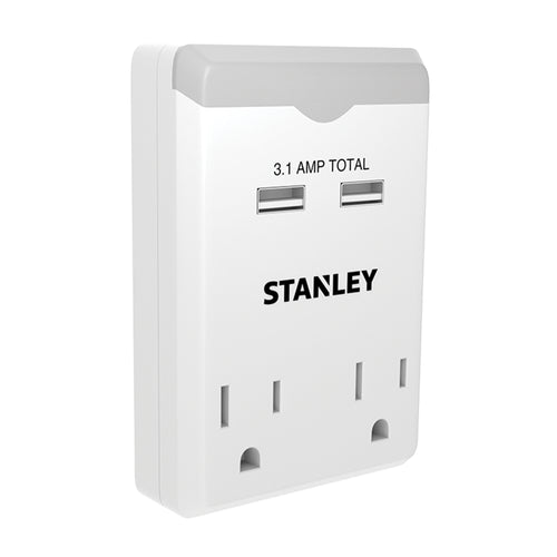 STANLEY® 2-Outlet USB Night Light