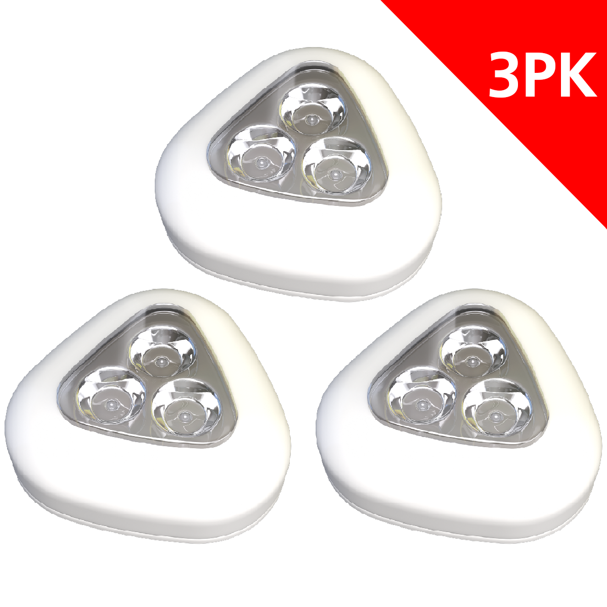 STANLEY 3-LED PUSH LIGHT (3PK) - Stanley Electrical Accessories