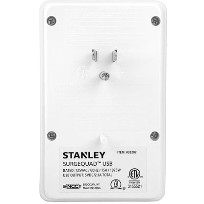 STANLEY SURGEQUAD USB - Stanley Electrical Accessories