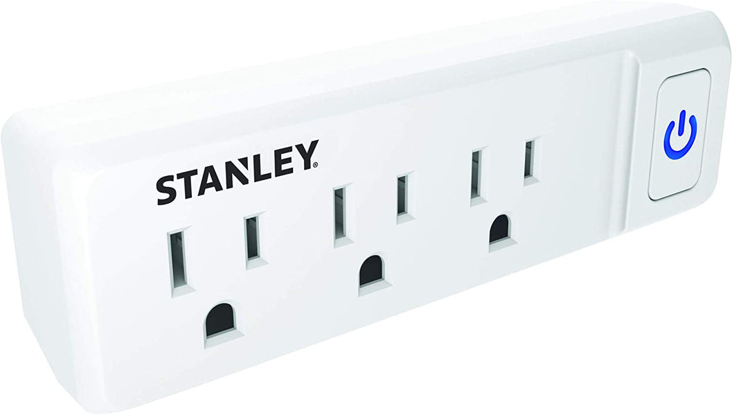 STANLEY 3-Outlet Wall Adapter with illuminated On/Off switch, Case of 24