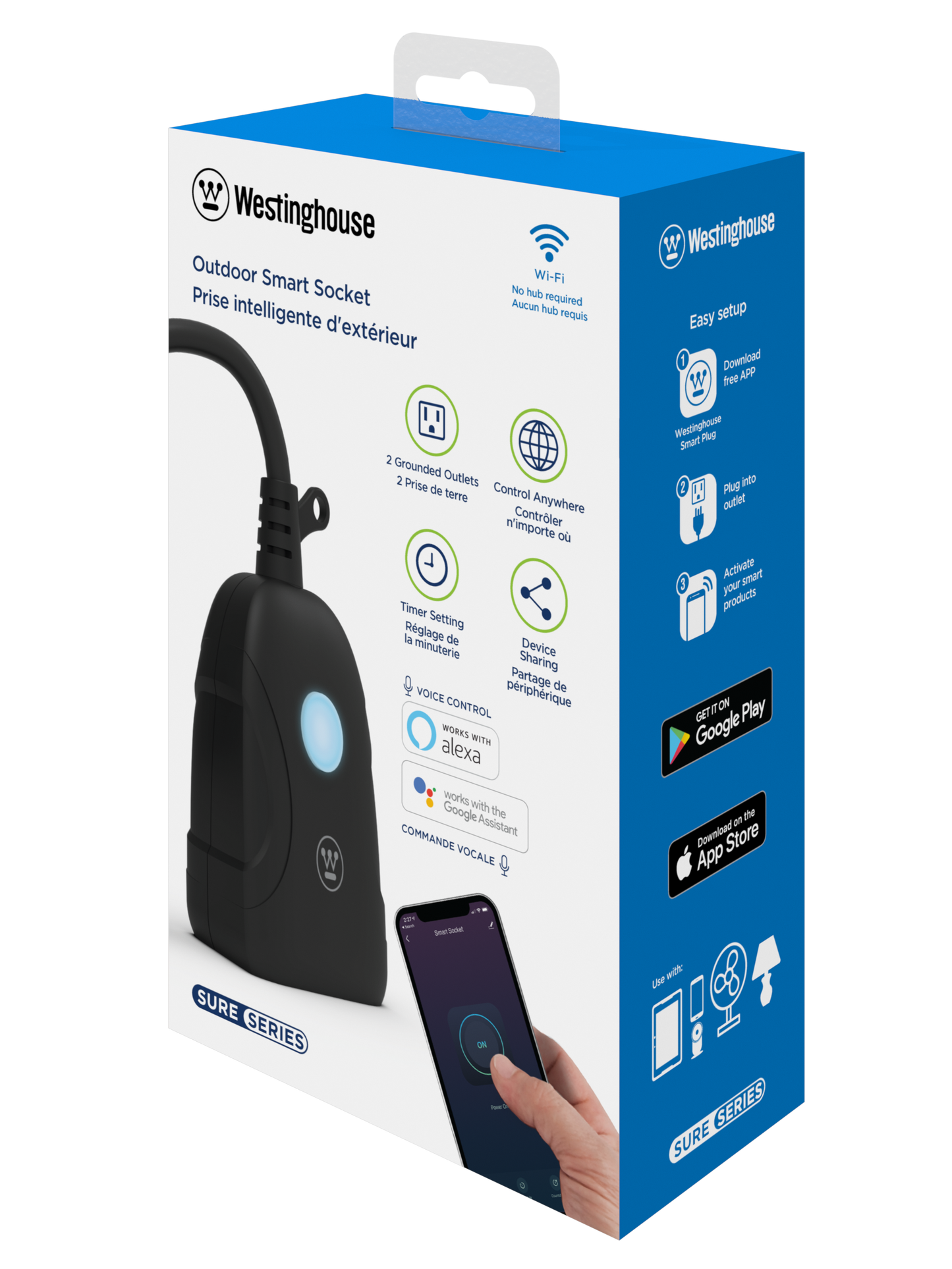 Westinghouse Outdoor Wi-Fi Smart Plug, Case of 3