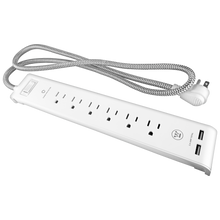 Load image into Gallery viewer, Westinghouse Surge Strip USB Black, 6 Outlet 2 USB, Case of 6
